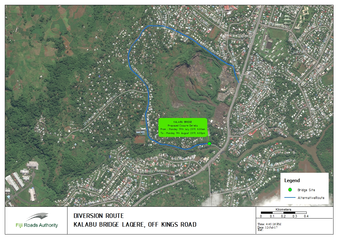 KALABU BRIDGE STRUCTURAL REPAIR WORK TO COMMENCE MONDAY 17 JULY - Fiji