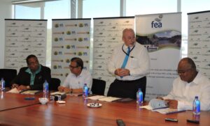 Standing- FRA CEO John Hutchinson during the MOU signing